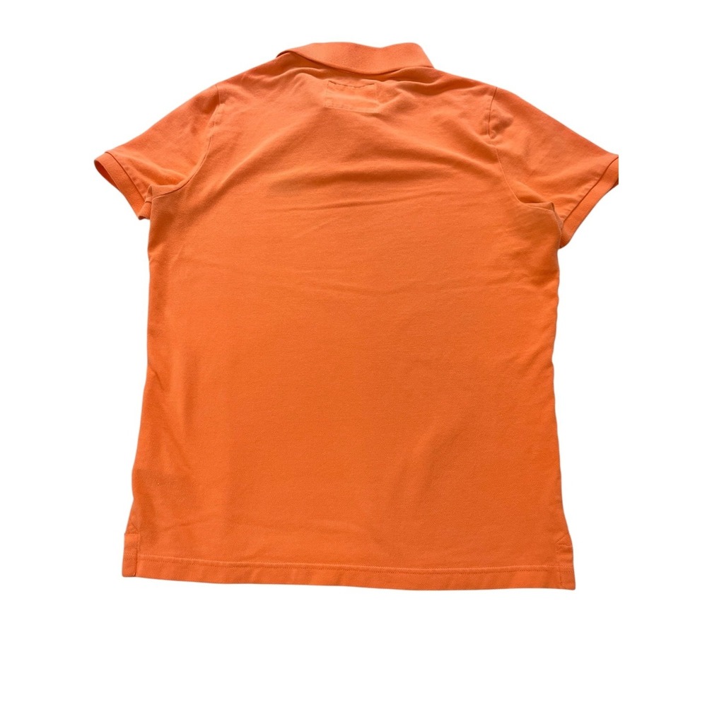 Y2K Hollister Polo Shirt Custom Boards Logo Orange Mens sz L Embroidered 2000's - Picture 8 of 16